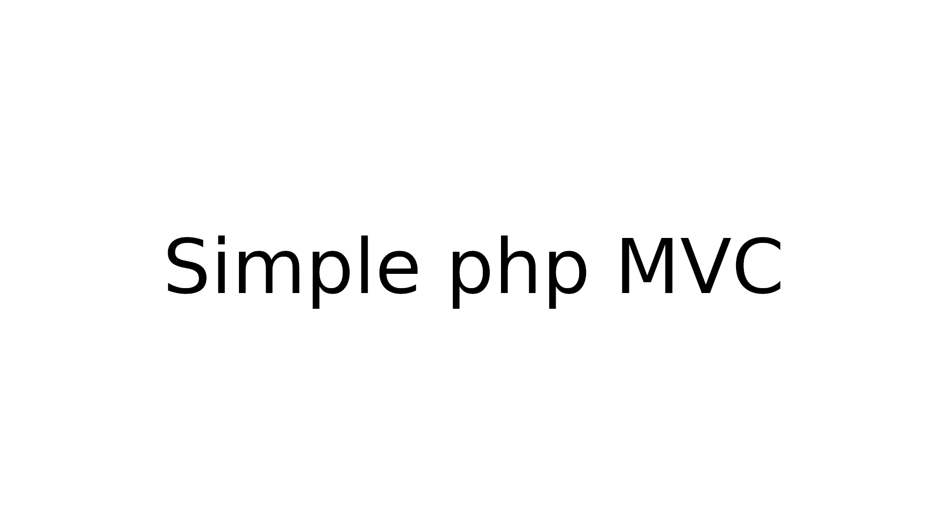 simple-php-mvc